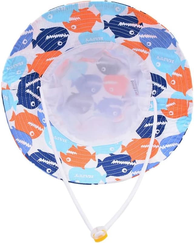Detalle de FUYAO Baby Sun Hat for Kids (Toddler Boys & Girls) – Adjustable Chin Strap Cotton Bucket Hat