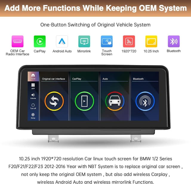Detalle de 10.25-inch Wireless CarPlay for BMW
