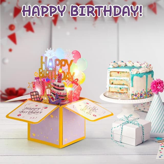 Thumbnail 6 de MOWETOO 3D pop-up birthday card with music