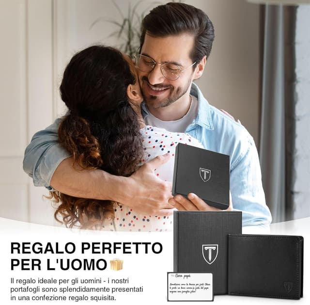 Thumbnail 5 de TEEHON Portafoglio Uomo RFID Blocking slim in pelle microfibra