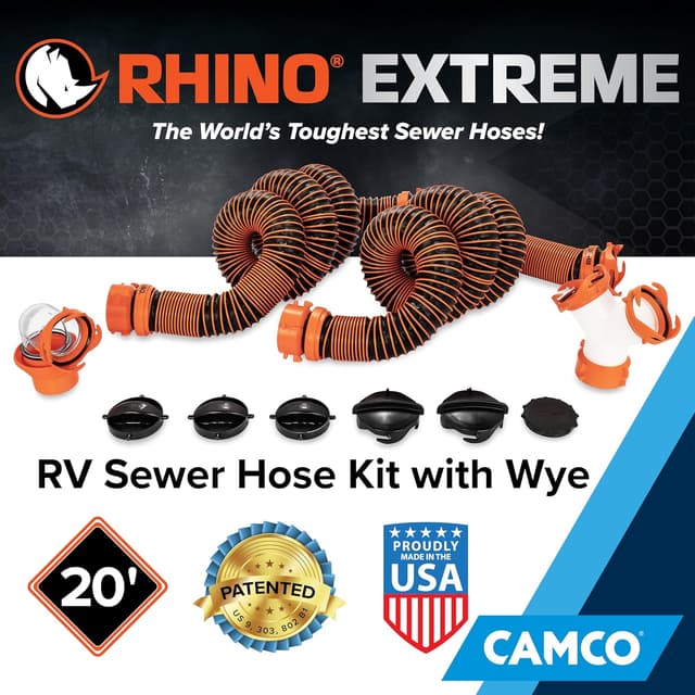 Detalle 2 de Camco RhinoEXTREME 20’ Camper RV Sewer Hose