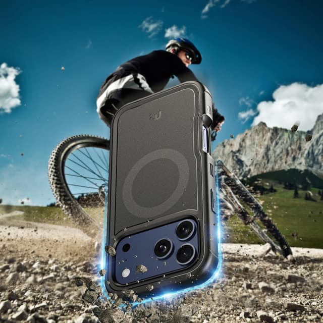 Detalle 2 de M MYBAT PRO for iPhone 17 Pro Max Rugged Magnetic Case (Black) with Magsafe Compatibility