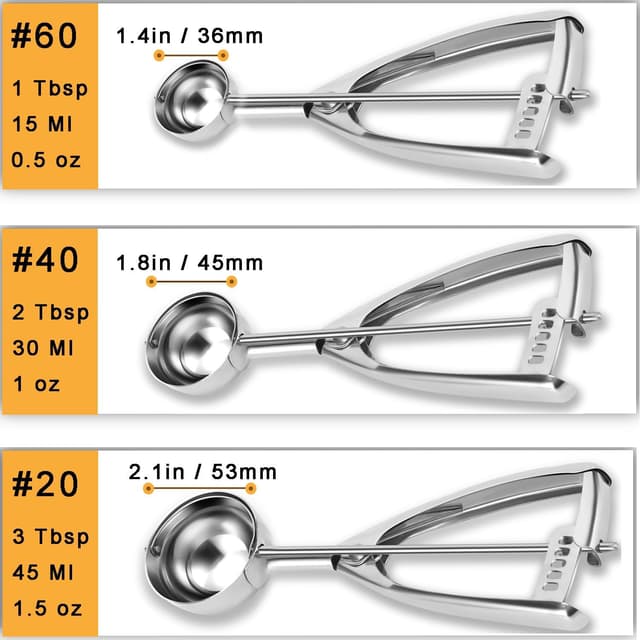 Thumbnail 1 de Fayomir Cookie Scoop Set 3 Sizes 🍽