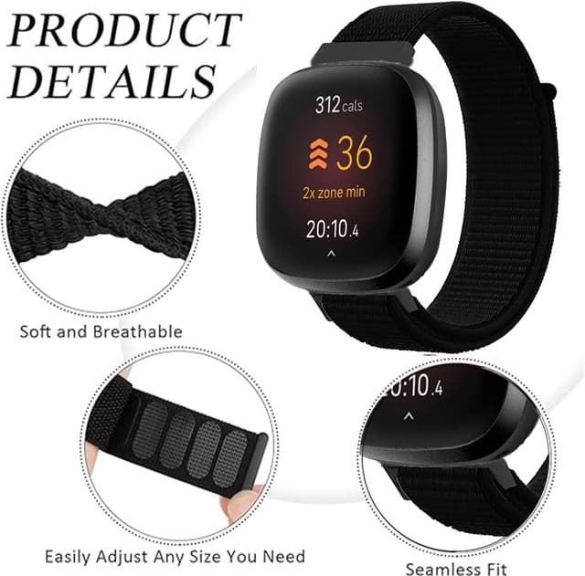 Detalle 2 de FYISWHO nylon strap for Fitbit Versa 4