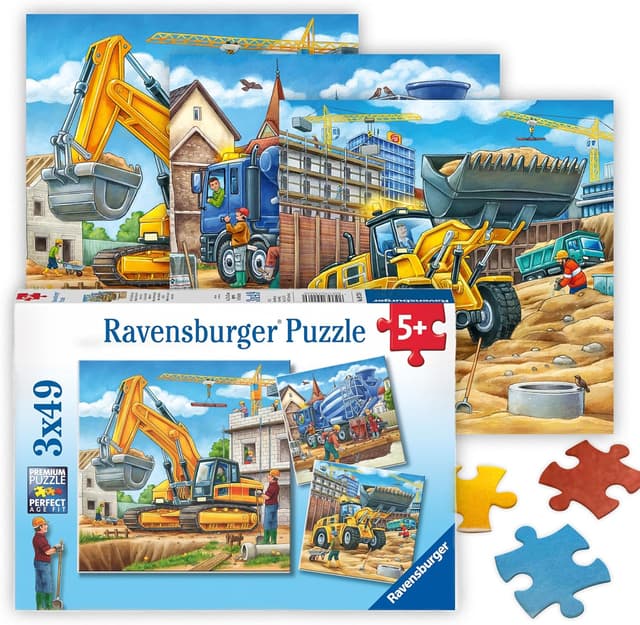 Detalle de Ravensburger Construction Vehicle Puzzle (147 Pieces), 21 x 21 cm