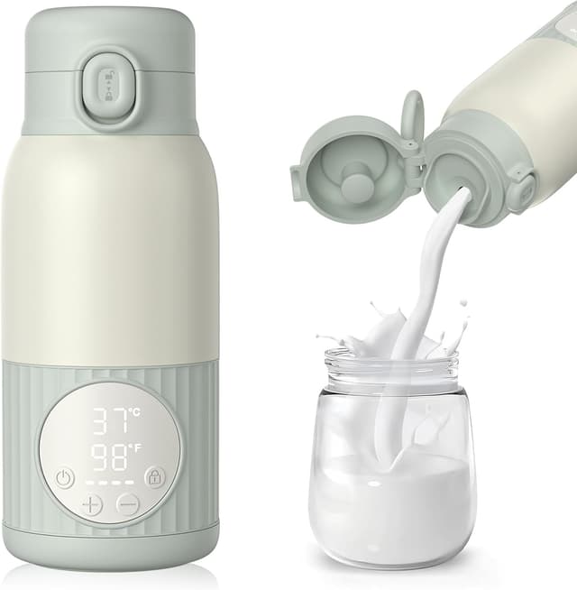 Detalle de UKEXE Scaldabiberon portatile per latte materno, formula o acqua da 380 ml (100W) con controllo temperatura