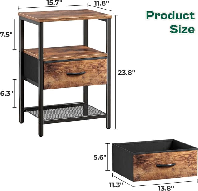 Detalle de Huuger Nightstand Set of 2