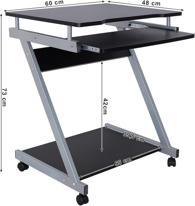 Thumbnail 2 de VASAGLE Computer Desk Mobile 60x48cm
