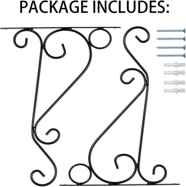 Thumbnail 6 de NUPTIO 2 Stück Hängende Korbhalterungen Außen 25 cm