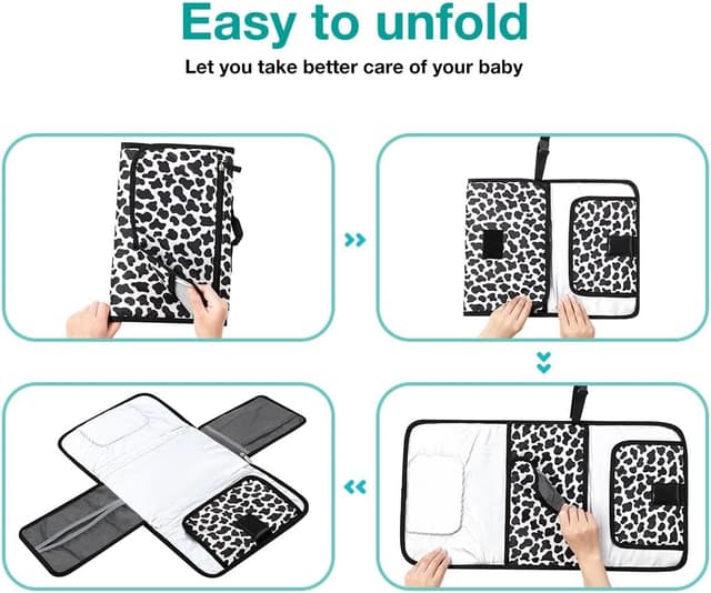 Detalle 2 de Lekebaby Cow Stria changing mat