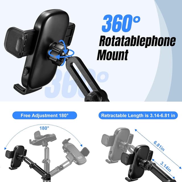 Detalle 2 de This Hill adjustable car cup holder expander with phone mount (up to 7-inch phones)