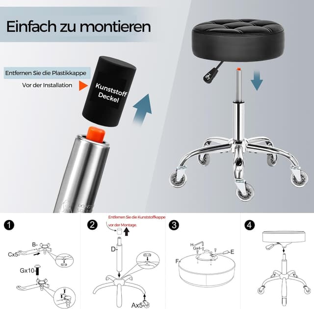 Thumbnail 2 de BEWISHOME EBYD01B Rollhocker 200 kg