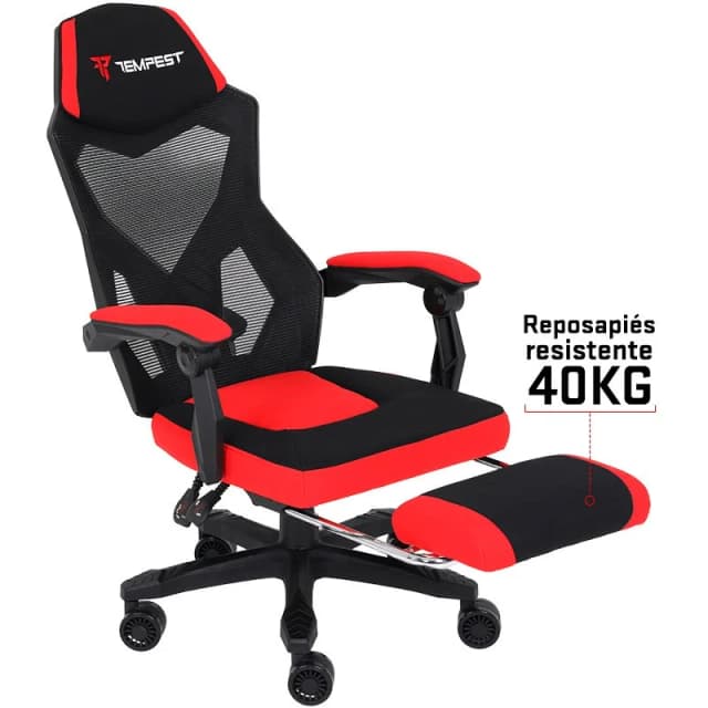 Thumbnail 3 de Tempest AeroGamer Silla Gaming Roja