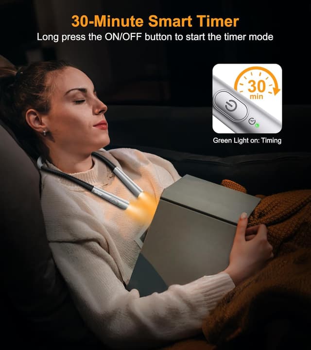 Thumbnail 6 de Gritin Book Light 80+ hrs runtime neck lamp