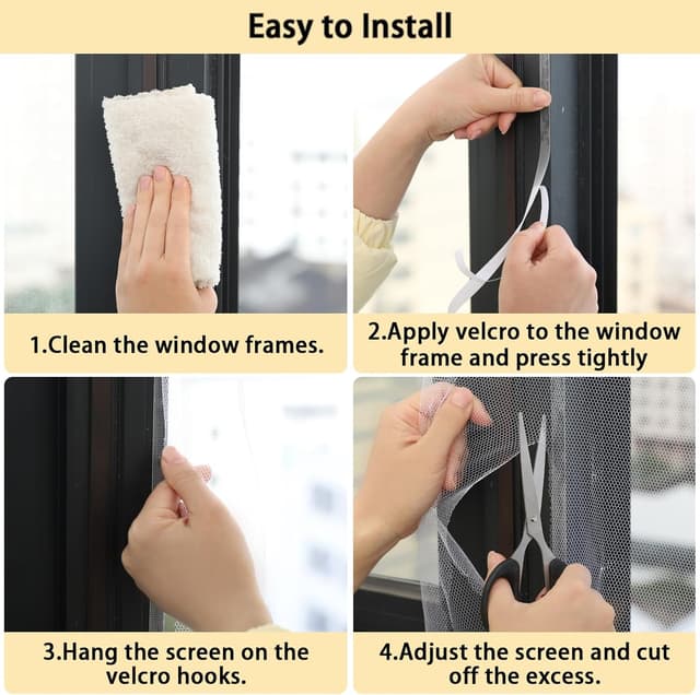 Detalle 1 de YANGTE Fliegengitter Fenster Insect Stop