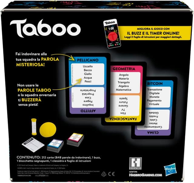 Detalle de Hasbro Taboo classico: gioco di società con parole da indovinare per adulti e adolescenti (4+ giocatori, 13+)