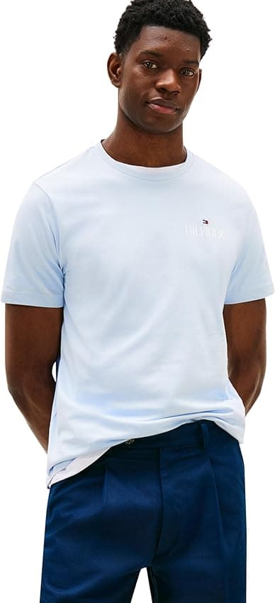 Detalle de Tommy Hilfiger Stack tee M camiseta hombre azul