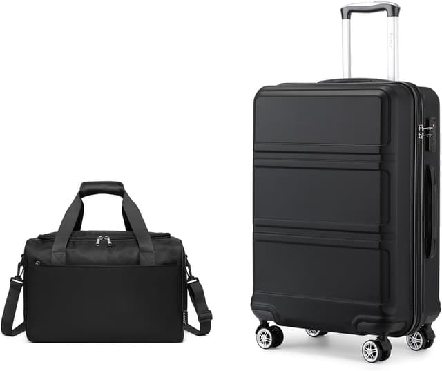 Detalle de KONO set da 2 valigie: trolley rigido ABS 55 cm + borsa da viaggio Ryanair 40x20x25 con lucchetto TSA