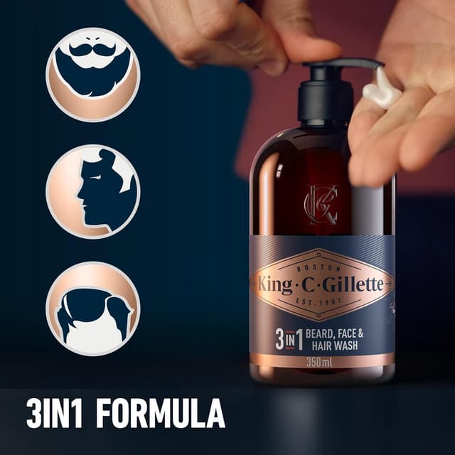 Detalle 2 de King C. Gillette Beard Grooming Gift Set 350ml