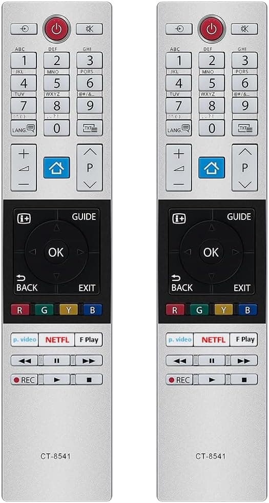 Detalle de Gvirtue 2-Pack Replacement Remote CT-8541 / CT8541 (30101774, RC42150P) for Toshiba UHD Freview HD LCD/LED TVs