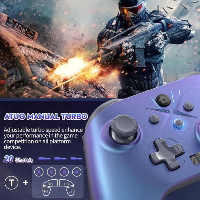 Detalle 2 de Lapezei Wireless Controller für Xbox Series S/X, Xbox One, PC, Android und iOS mit Bluetooth, Back Buttons & 3,5-mm-Audio