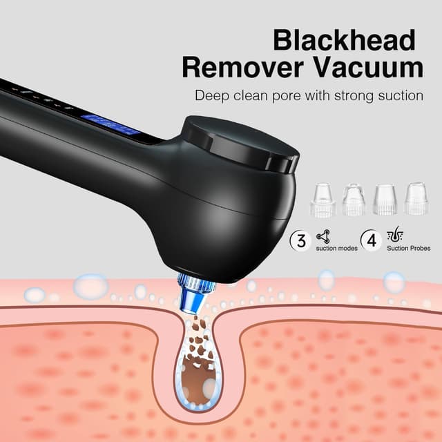 Detalle de UMICKOO Electric Facial Cleansing Brush with LCD Screen (3-in-1, Rechargeable, IPX7)