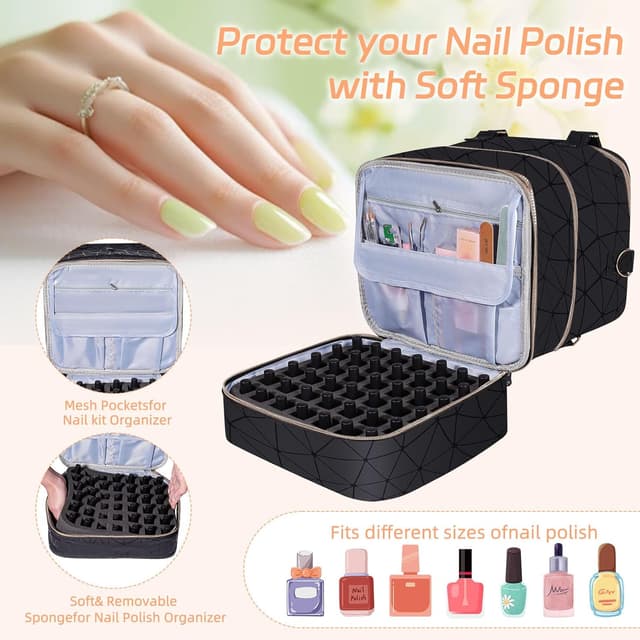 Detalle de Nail Polish Organizer Case 84 Bottles