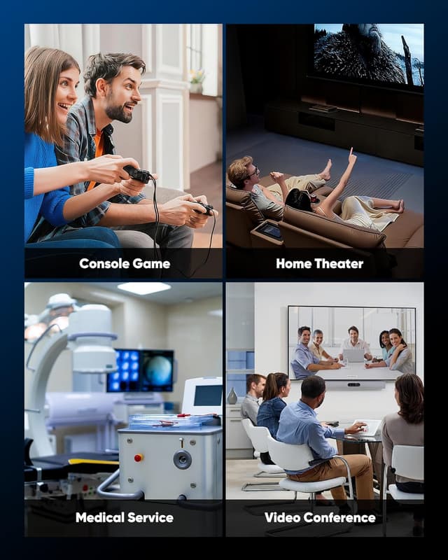 Thumbnail 6 de Capshi 96Gbps HDMI 2.2 Cable (6.6 ft) — 16K@60Hz, 8K@120Hz, 4K@240Hz with HDR, eARC & HDCP 2.2/2.3