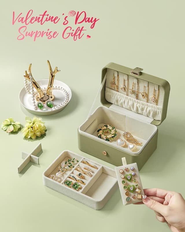 Thumbnail 1 de SONGMICS JBC166C02 11 x 16 x 8 cm jewellery box
