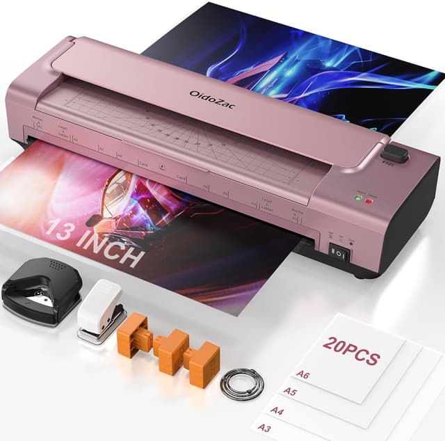 Detalle de OidoZac A3 laminator with 20 pouches