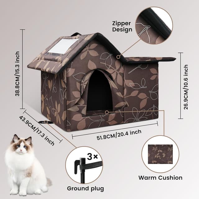 Thumbnail 1 de WHDPETS Casa para Gatos Cueva 40x45x45cm