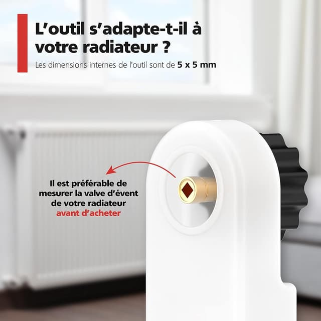 Detalle 2 de RAVN HAMAN purgeur de chauffage avec récipient de récupération et clé de purge carrée 5 mm