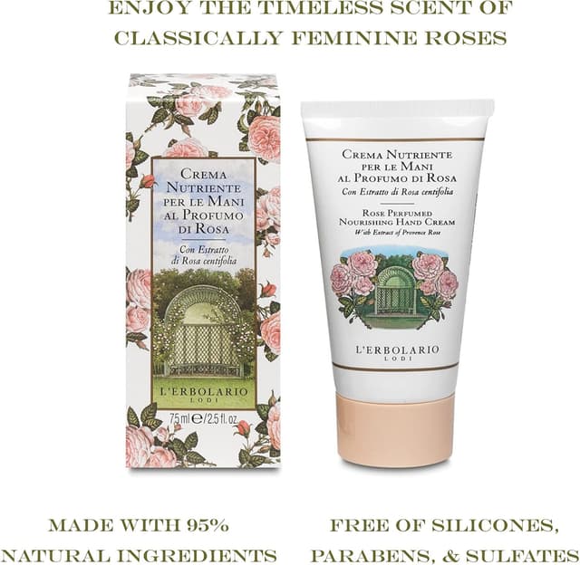 Detalle de L’Erbolario Rose — Crème mains parfumée nourrissante unisexe