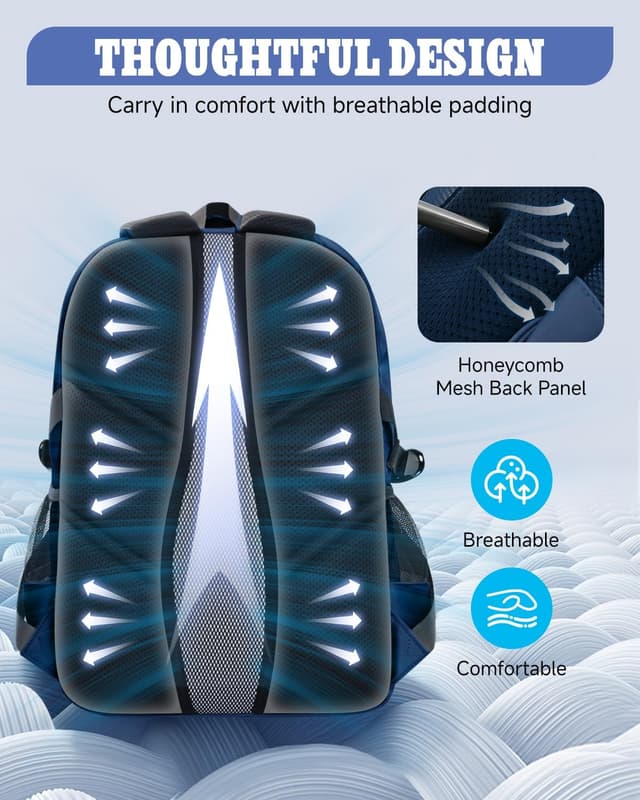 Detalle de Zaino Amythe per Ragazzo Adolescente impermeabile e leggero, capacità 29L per PC 15.6