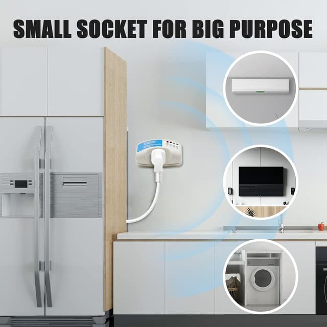 Detalle de BSEED Surge Protector for Home Appliances (Single Outlet, 120V/15A, 1875W) — 2 Pack