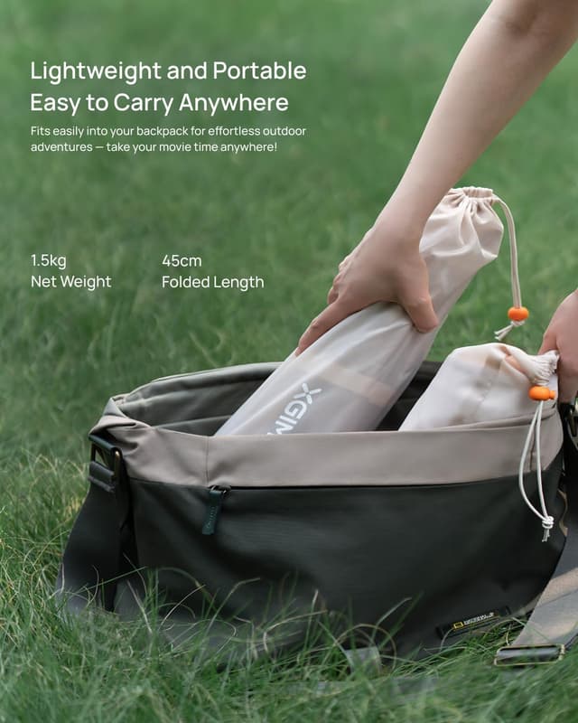 Detalle de XGIMI Outdoor Portable Projector Screen 70" (foldable, lightweight) for Horizon/Mogo/Halo+ long-throw projectors