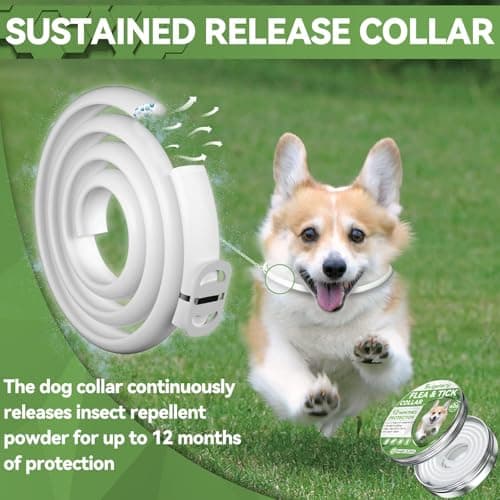 Detalle de Collar antiparasitario para perros Inpumo con aceites esenciales (impermeable y ajustable) hasta 12 meses