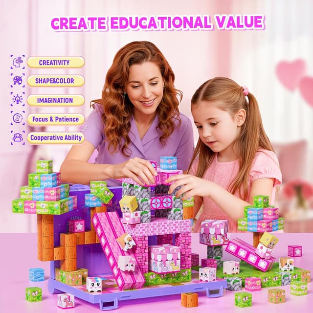 Detalle 1 de Magnetic Building Blocks 84PCS for kids