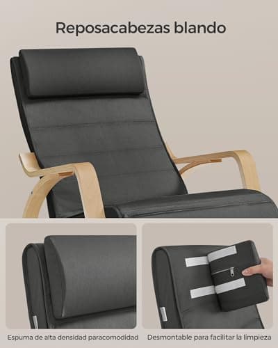 Thumbnail 6 de SONGMICS LYY10G Silla Mecedora Ajustable para Dormitorio 🛋