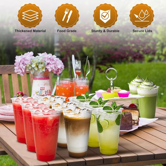 Thumbnail 4 de Charmount 24 oz Clear Plastic Cups 🥤