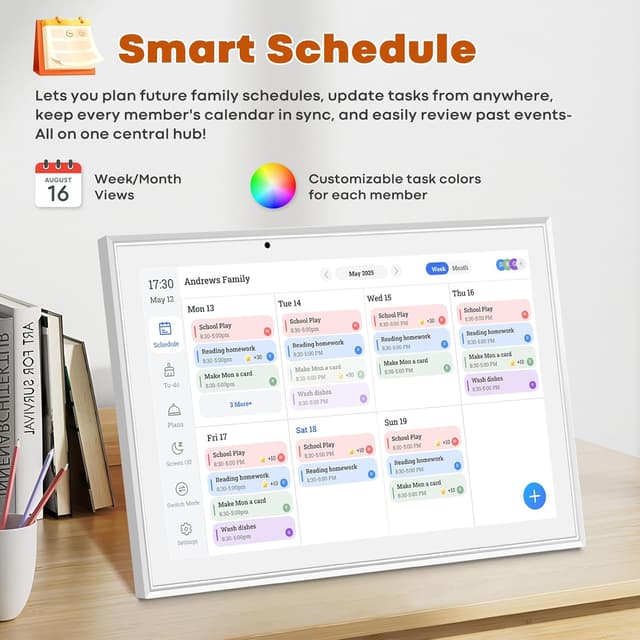 Detalle 2 de Hesmor Digital Calendar 10.1" smart wall display