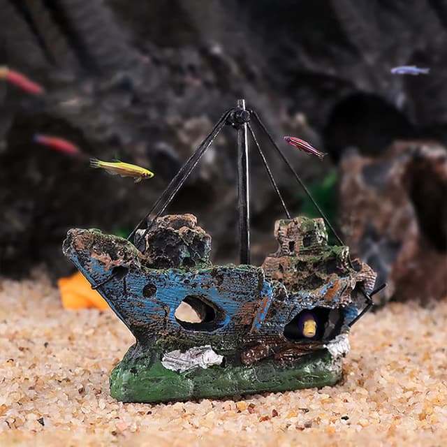 Imagen de CHSG 13 cm Pirate Ship Aquarium Decor en OfertitasTOP