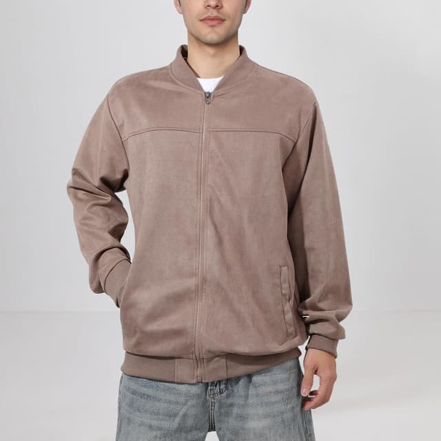 Detalle de Veste de bombardier légère Jywmsc pour homme (manteau léger et coupe décontractée) – printemps/automne