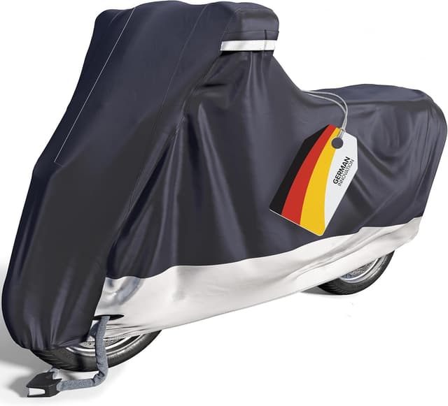 Detalle de VELMIA Motorrad-Abdeckplane „Extrem“ hitzebeständig bis 300° – winterfest für Roller, Vespa & Moped