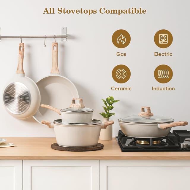 Thumbnail 6 de SODAY 12-Pc Non-Stick Cookware Set ⚙