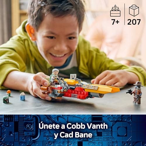 Detalle de LEGO Star Wars 75437 Speeder de Cobb Vanth con minifiguras de Cobb Vanth y Cad Bane