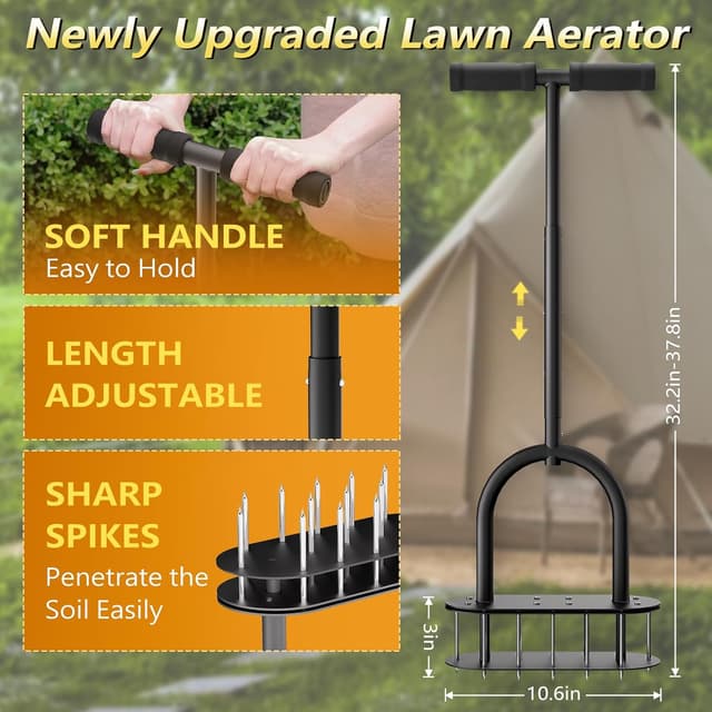 Thumbnail 6 de seasky Lawn Aerator 15 spikes 2.8in