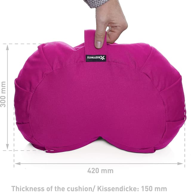Detalle de BODYMATE Cuscino da yoga a mezzaluna 42 cm