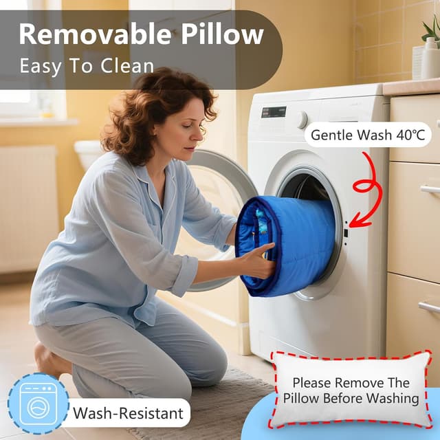 Thumbnail 6 de Primlect Toddler Nap Mat with Removable Pillow and Fleece Blanket (55 x 22 Sleeping Bag) — Washable & Easy to Roll