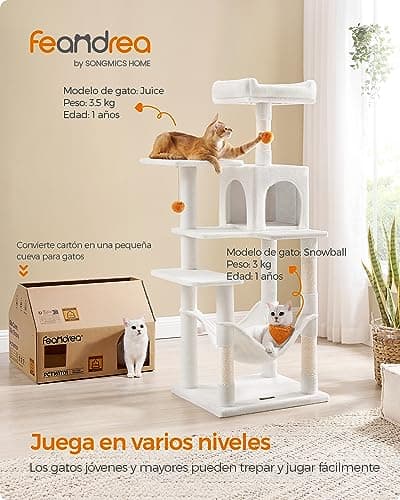 Detalle de Feandrea PCT161T01 Rascador para gatos 143 cm 🐱